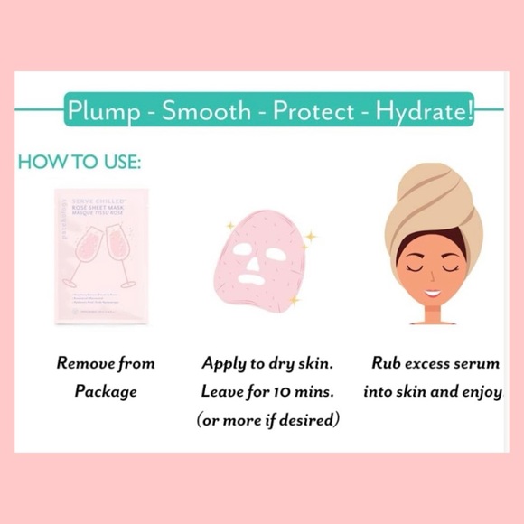 SET OF 4 - SERVE CHILLED ROSÉ SHEET MASK / MASQUE TISSU ROSÉ BY PATHOLOGY - Picture 3 of 5